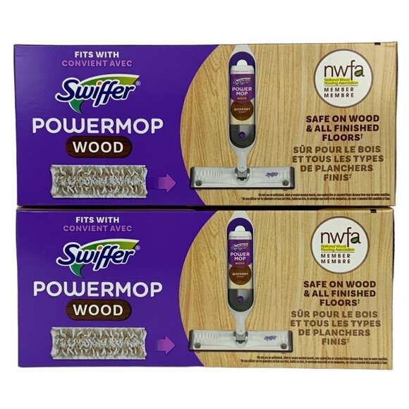 Swiffer Powermop Wood Finish Floor Cleaning Pads Refills Lot of TWO 5ct Boxes - Picture 4 of 5